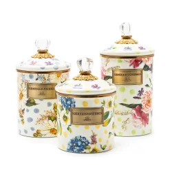 MacKenzie-Childs Kitchen Storage & Organization<Wildflowers Yellow Small Canister