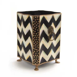 MacKenzie-Childs Bath & Bath Accessories|Room Accents<Zig Zag Waste Bin