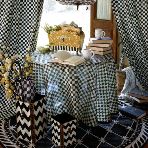 MacKenzie-Childs Bath & Bath Accessories|Room Accents<Zig Zag Waste Bin